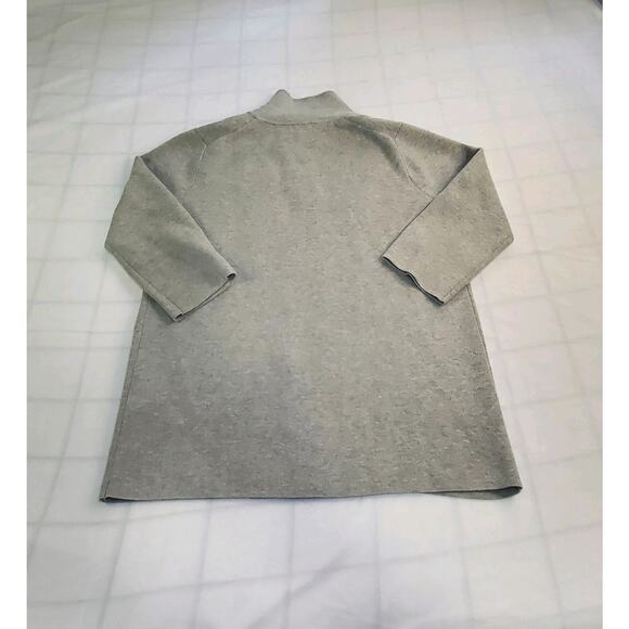 J Crew Size S Merino Wool Sweater Blazer Women’s Light Gray Knit Jacket Ca13 - Picture 8 of 8